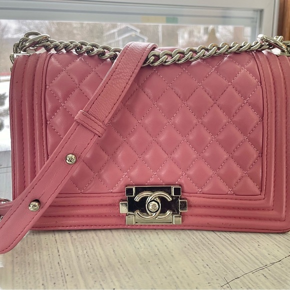 CHANEL Handbags - CHANEL BOY LARGE HANDBAG with Silver Hardware